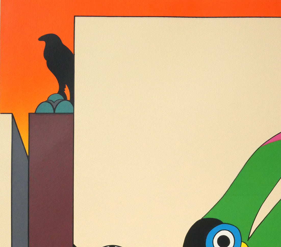 矢柳剛「作品2（「愛の動物誌」より）」シルクスクリーン版画　拡大画像1