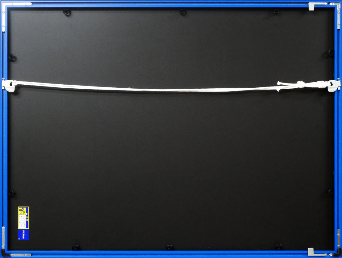 矢柳剛「LE　TAUREAU（「現代版画＜星座＞シリーズ牡牛座」より）」版画　額縁裏側画像