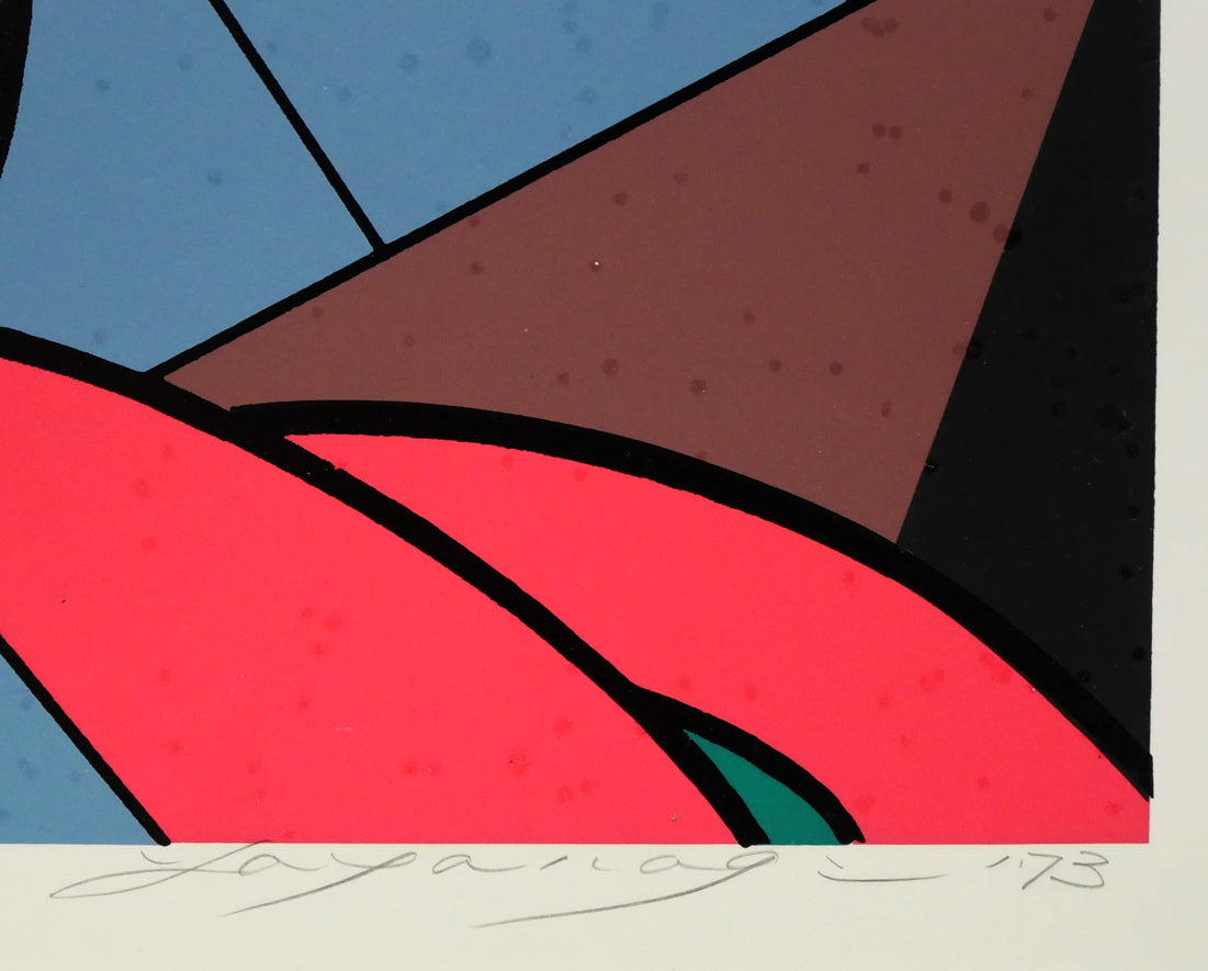 矢柳剛「LE　TAUREAU（「現代版画＜星座＞シリーズ牡牛座」より）」版画　本人直筆鉛筆サイン、年記（1973年作）