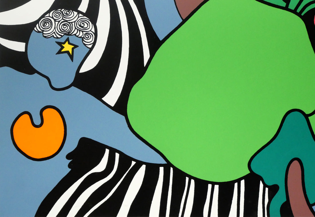 矢柳剛「LE　TAUREAU（「現代版画＜星座＞シリーズ牡牛座」より）」版画　拡大画像4