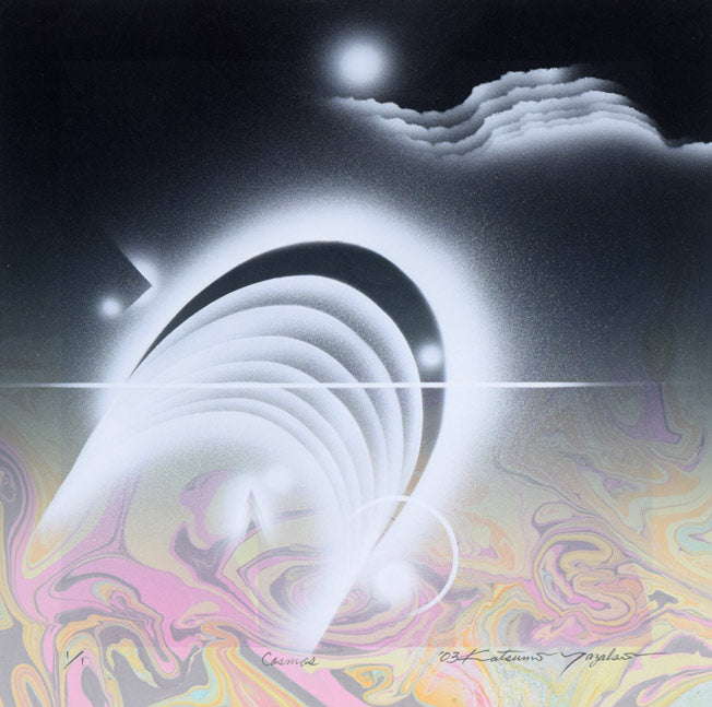 矢崎勝美「Cosmos・2003」モノタイプ1点物版画　作品全体拡大画像2