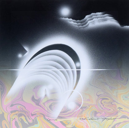 矢崎勝美「Cosmos・2003」モノタイプ1点物版画　作品全体画像2