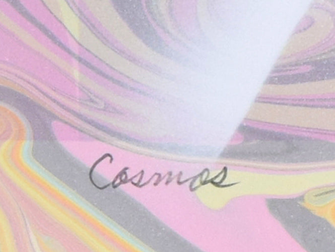 矢崎勝美「Cosmos」モノタイプ1点物版画　タイトル部分