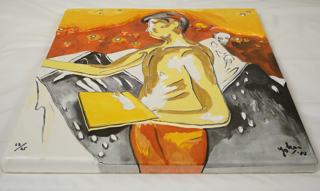 横尾忠則「アーチスト」陶板レリーフ　作品画像3