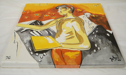 横尾忠則「アーチスト」陶板レリーフ　作品画像3