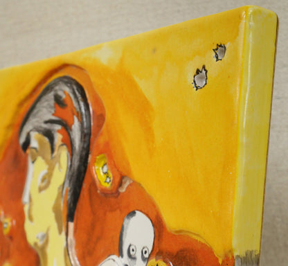 横尾忠則「アーチスト」陶板レリーフ　作品画像2