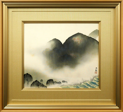 横山大観「春趣（山桜）」絹本・彩色・6号