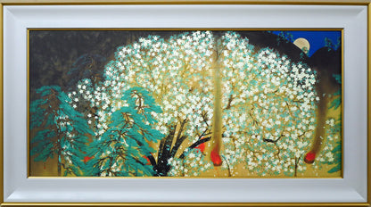 横山大観「夜桜　左隻」コロタイプ・シルクスクリーン版画