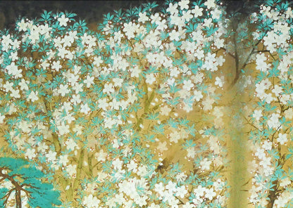 横山大観「夜桜　左隻」コロタイプ・シルクスクリーン版画　拡大画像2