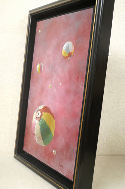 余村展「そら」油絵・M8号　額装画像1
