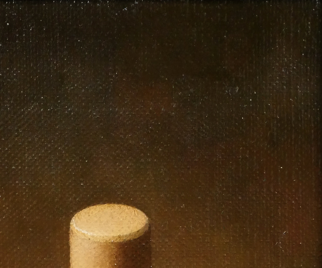 余村展「積木（１）」油絵・F3号　拡大画像2