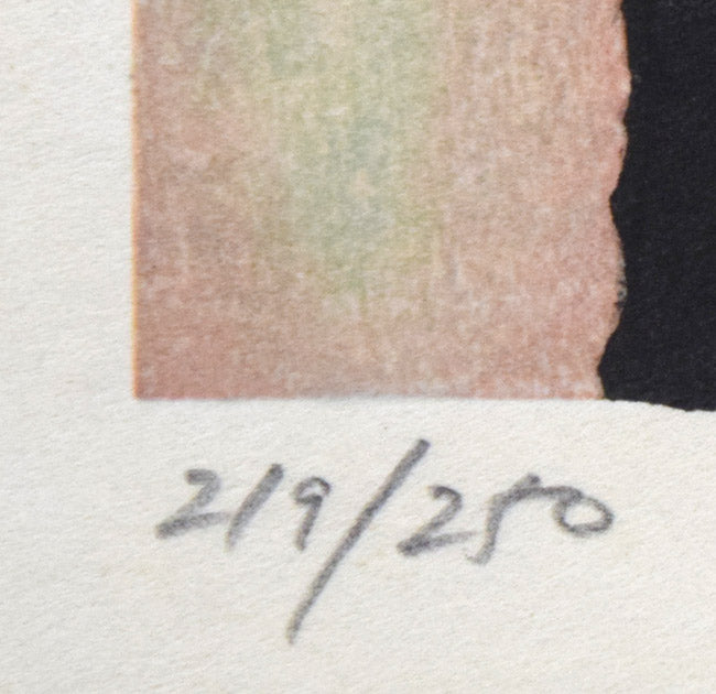 米倉斉加年「少女像」木版画　限定番号（ed,219/250）