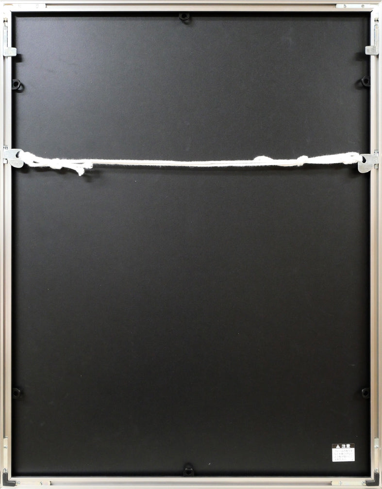 米谷雄平「作品05－05"THE　HAIKU（俳句）”」アクリル画にコラージュ作品・5号　額縁裏側画像