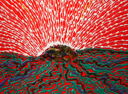 米谷雄平「作品05－05"THE　HAIKU（俳句）”」アクリル画にコラージュ作品・5号　拡大画像2