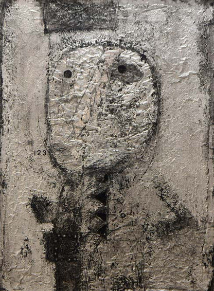 阿部国利「無題」油絵・変形10号　作品全体拡大画像