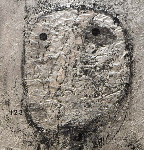 阿部国利「無題」油絵・変形10号　拡大画像1