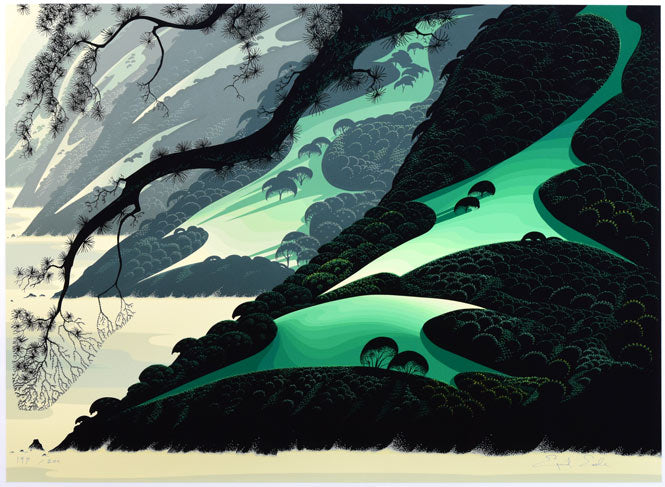 アイベン・アール「グリーン・ビッグ・サー」シルクスクリーン版画　作品全体拡大画像