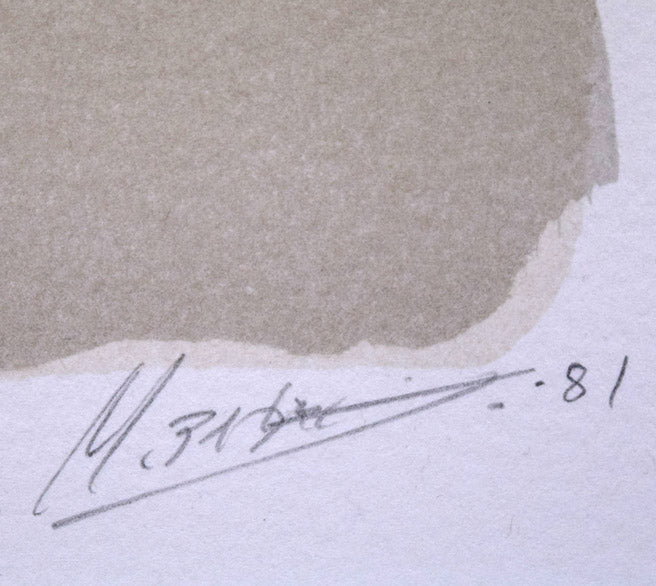 相笠昌義「マルタ」リトグラフ　本人直筆鉛筆サイン・年記（1981年作）画像