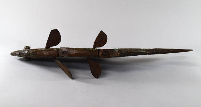 砂澤ビッキ「樹鮭（両面彫り）」木彫作品　作品全体画5