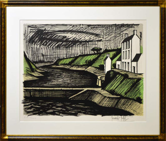 ベルナール・ビュッフェ（Bernard　BUFFET）「防波堤」リトグラフ