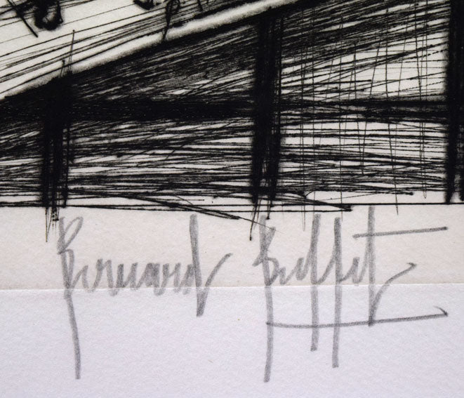 ベルナール　ビュッフェ（Bernard　BUFFET）「静物」ドライポイント（銅版画）　本人直筆鉛筆サイン