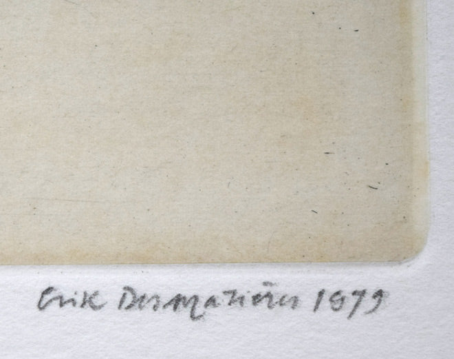 エリック・デマジエール「Araigne　de　mer」銅版画　本人直筆鉛筆サイン、年記（1979年作）拡大画像