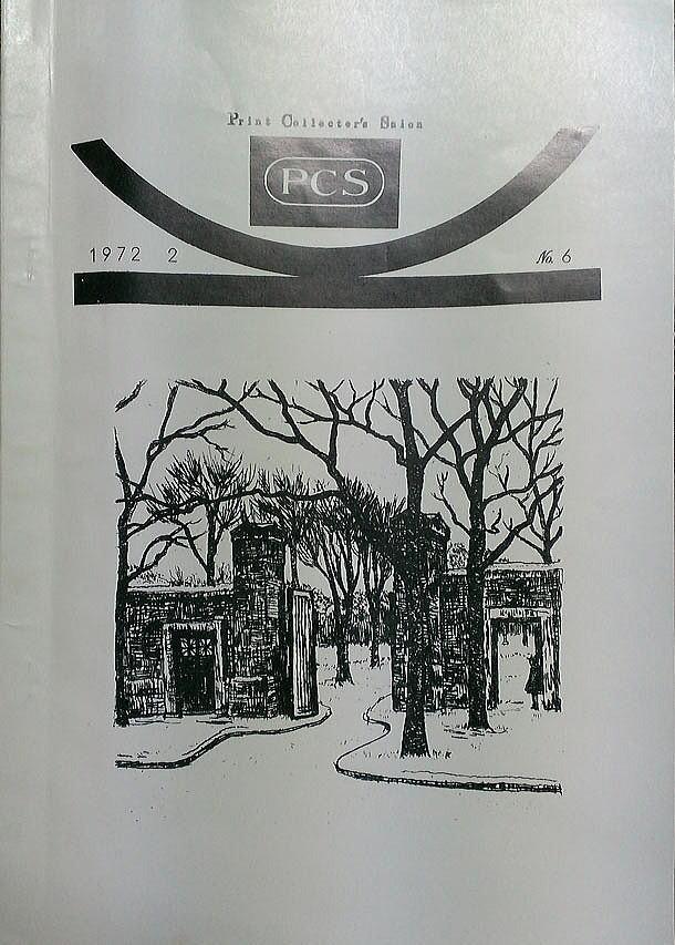 榎戸　真喜「ギャラントメモリー」エッチング・1969年作 PCS-No,6号（1972年2月発行）　※ちなみにこの表紙絵は駒井哲郎「墓場の入口」