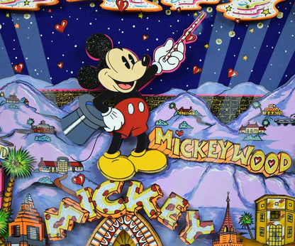 チャールズ　ファジーノ（Charles　FAZZINO）「MICKEY　WOOD」3Dシルクスクリーン版画　拡大画像2