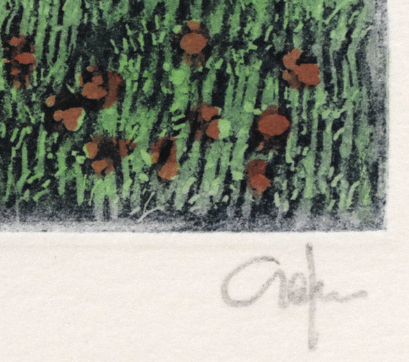 ジョルジオ・フェラーリ「外国風景2」銅版画　本人直筆鉛筆サイン部分