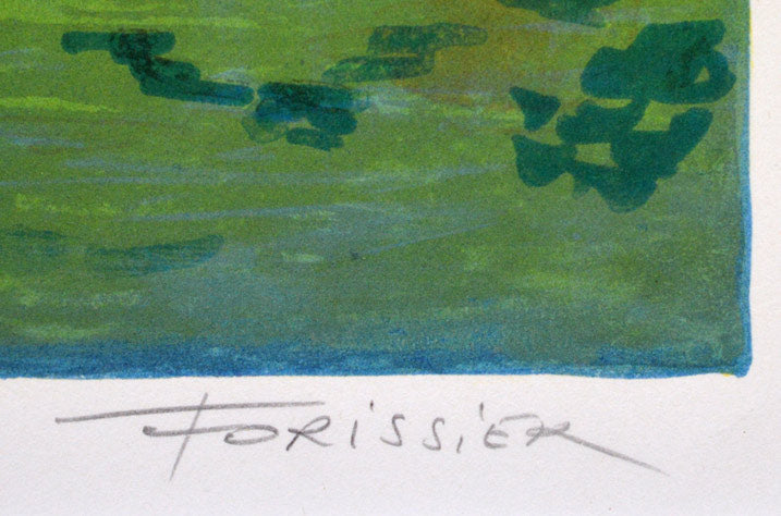 ロジェ・フォリシエ「セーヌ河」リトグラフ　本人直筆鉛筆サイン部分