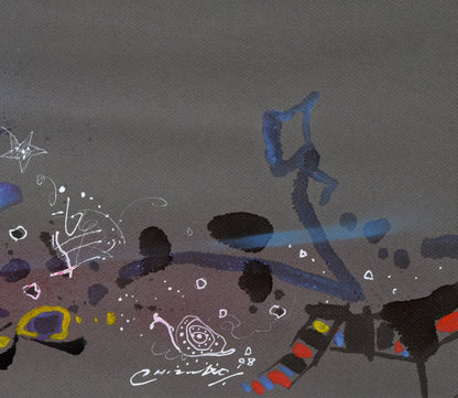 藤野千鶴子「宙（そら）」水彩画　拡大画像2
