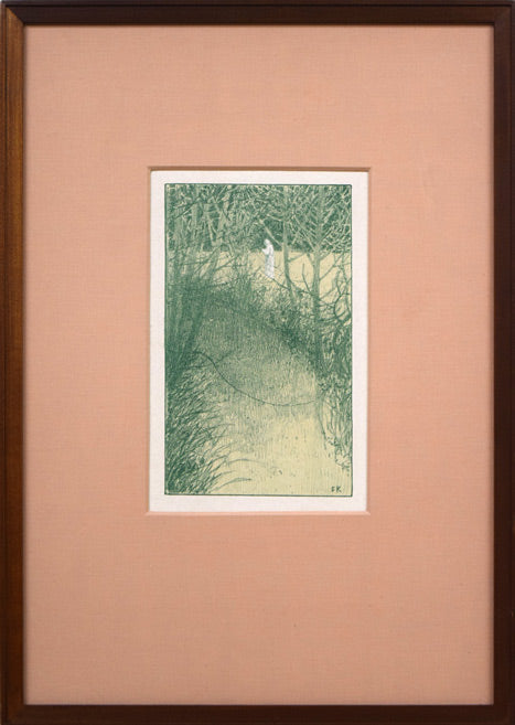 フリードリヒ・ケーニヒ「庭（春）」リトグラフ・1898年作
