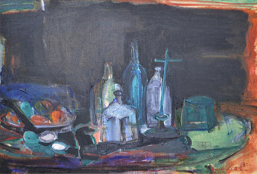 伏木田　光夫「十字架のある静物」油絵・M20号・1985年個展出品作　拡大部分