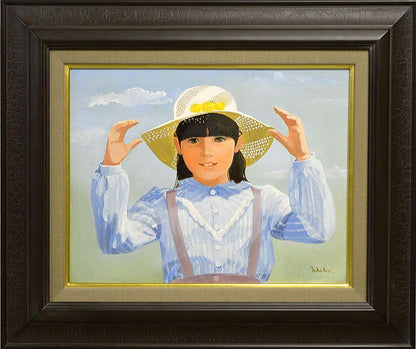 原　尚子「たんぽぽの帽子」油絵・F6号