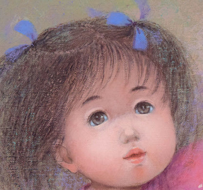 はしぐちみよこ（橋口美代子）「ゆーらゆーら」油絵・F10号　拡大画像3