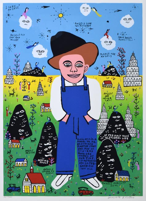 ハワード・フィンスター「Baby　Elvis」シルクスクリーン版画　作品全体拡大画像