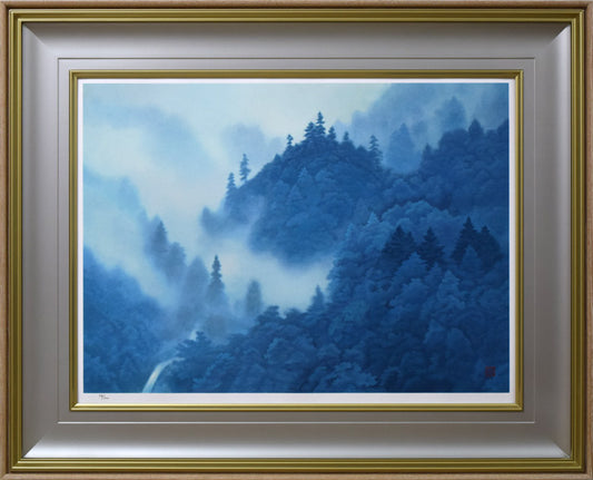 東山魁夷「山嶺湧雲」リトグラフ