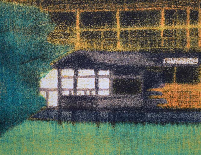平山郁夫「金閣寺」孔版画に一部岩絵具仕様　拡大画像3