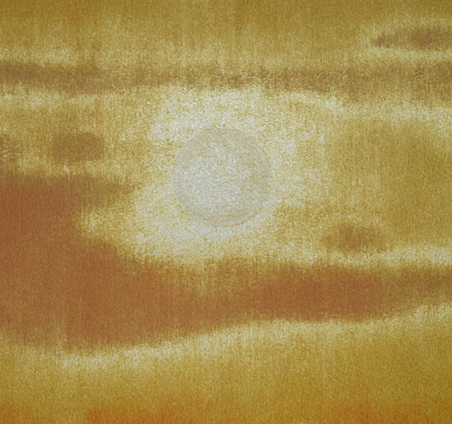 平山郁夫「流沙朝陽」シルクスクリーン版画　拡大画像1