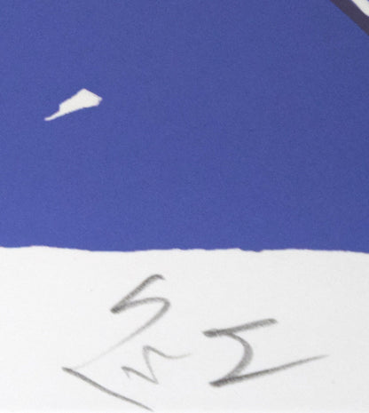 本間武男「紅」シルクスクリーン版画　タイトル拡大画像