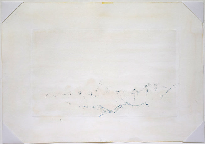 一原有徳「日高山脈・1839峰」モノタイプ（1点物銅版画）　作品シート裏側画像