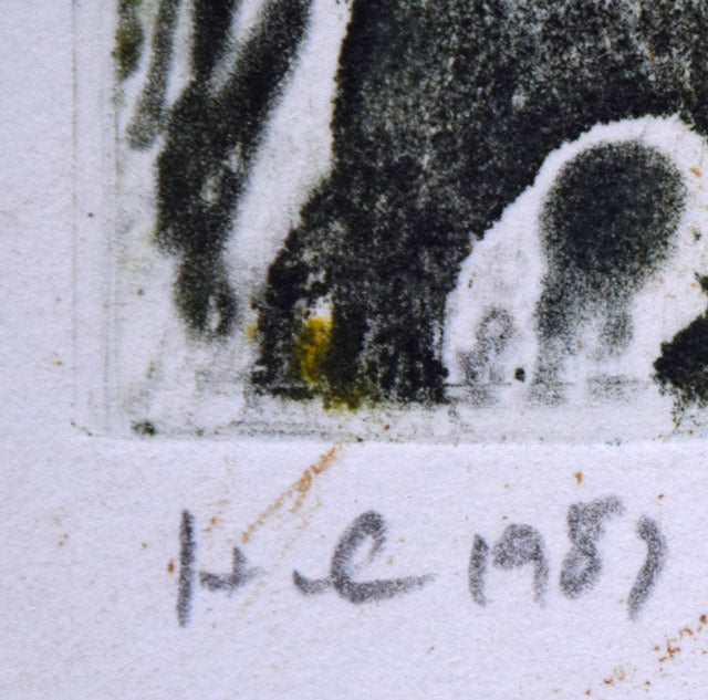 一原有徳「paur～」銅版画　限定番号（ed,H.C＝作家保存版）、年記（1987年作）拡大画像