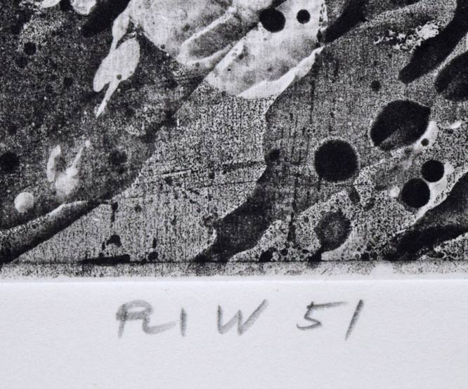 一原有徳「R1W51」銅版画　タイトル部分拡大画像