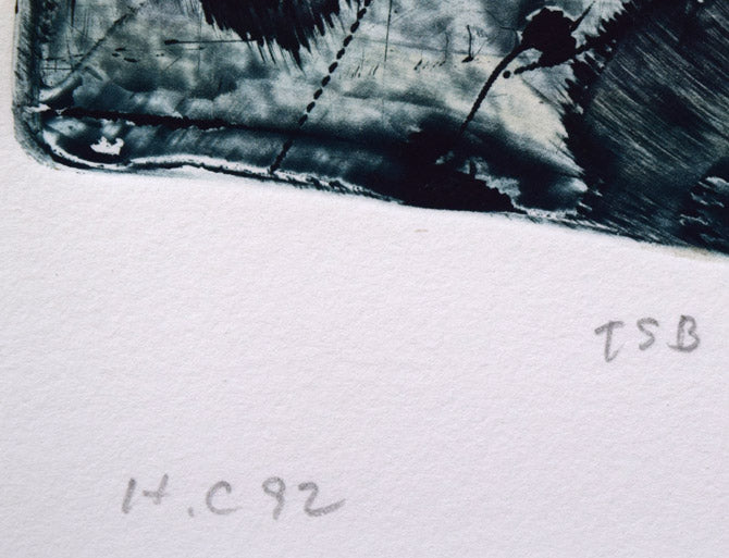 一原有徳「TSB」銅版画　限定番号（H.C＝作家保存版）、年記（1992年作）、タイトル
