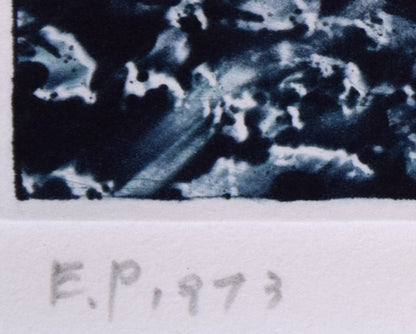 一原有徳「雪男」銅版画　限定番号（E.P.＝作家保存版）、年記（1973年作）
