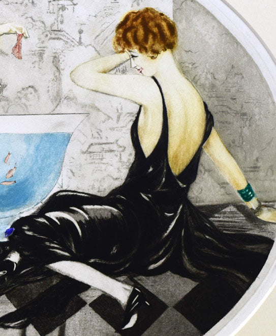 ルイ・イカール「陽気ないたずら」銅版画（エッチング）・1927年作　拡大画像3