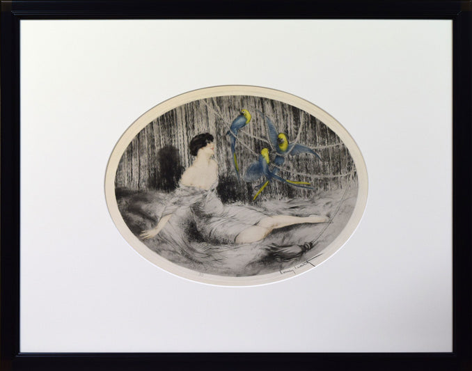 ルイ イカール(Louis Icart)「オウム」銅版画（エッチング） – 小竹美術