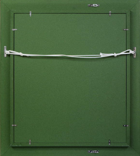 池本良三「金環食」油絵・F10号　額縁裏側画像