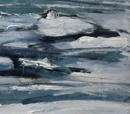 伊藤正「流氷」油絵・F8号　拡大画像6