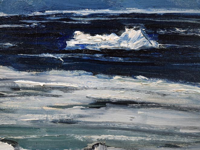 伊藤正「流氷」油絵・F8号　拡大画像3